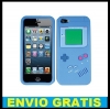 FUNDA SILICONA GAME BOY PARA IPHONE 5 5G AZUL